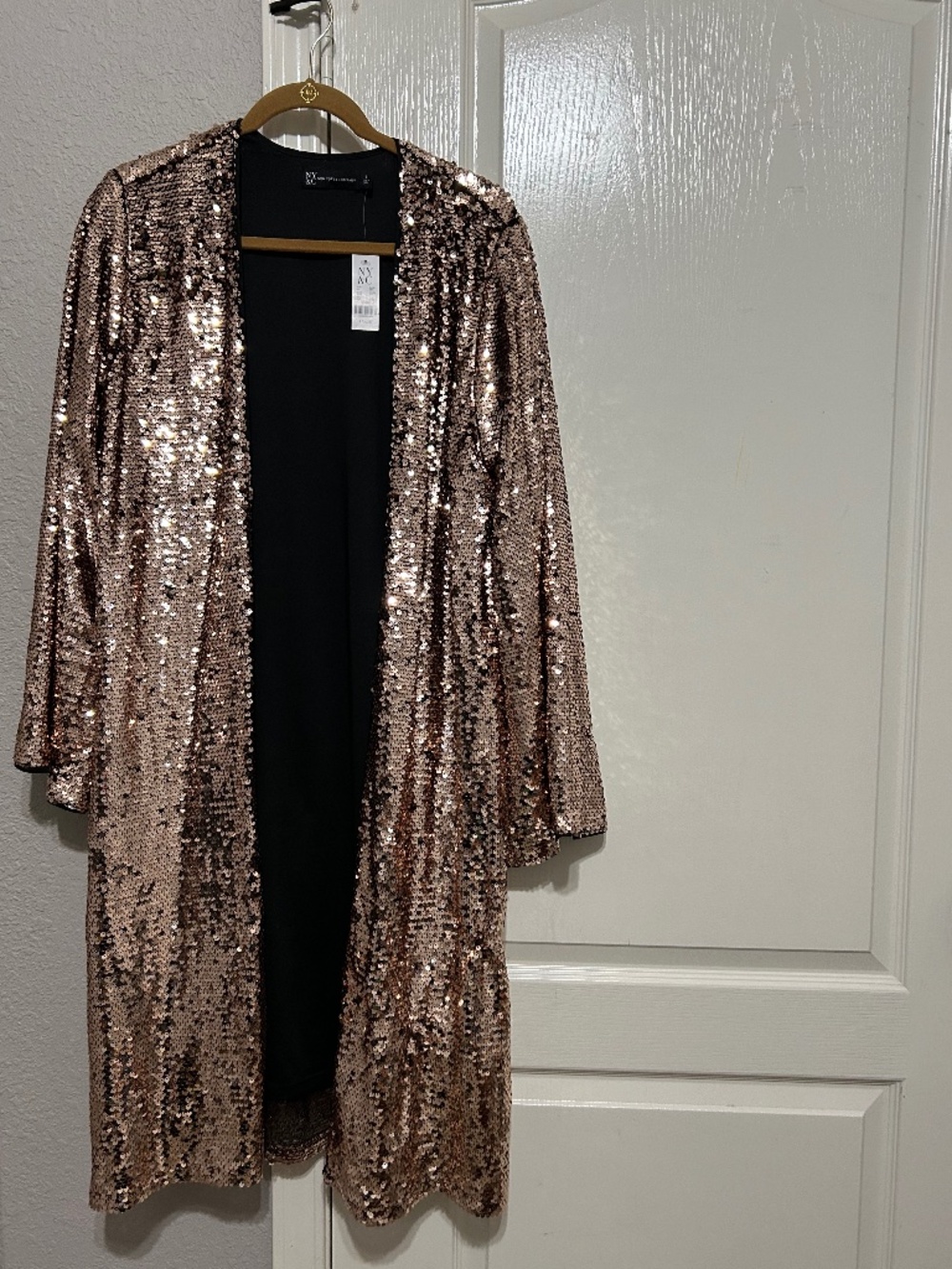 Rose Gold Sequin Duster